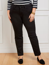BLACK PLUS SIZE HIGH-WAIST STRAIGHT-LEG JEANS - BLACK - CURVY FIT | Talbots near me