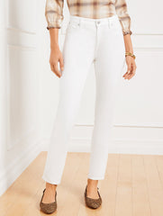 WHITE SLIM ANKLE JEANS | Talbots sale
