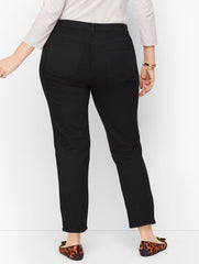BLACK PLUS SIZE SLIM ANKLE JEANS - BLACK | Talbots outlet