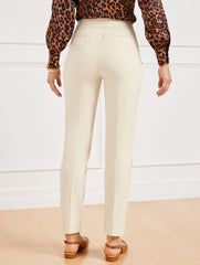 BLACK|GYPSUM|INDIGO BLUE|WHITE TALBOTS CHATHAM COTTON BI-STRETCH SLIM ANKLE PANTS - CURVY FIT | Talbots sale