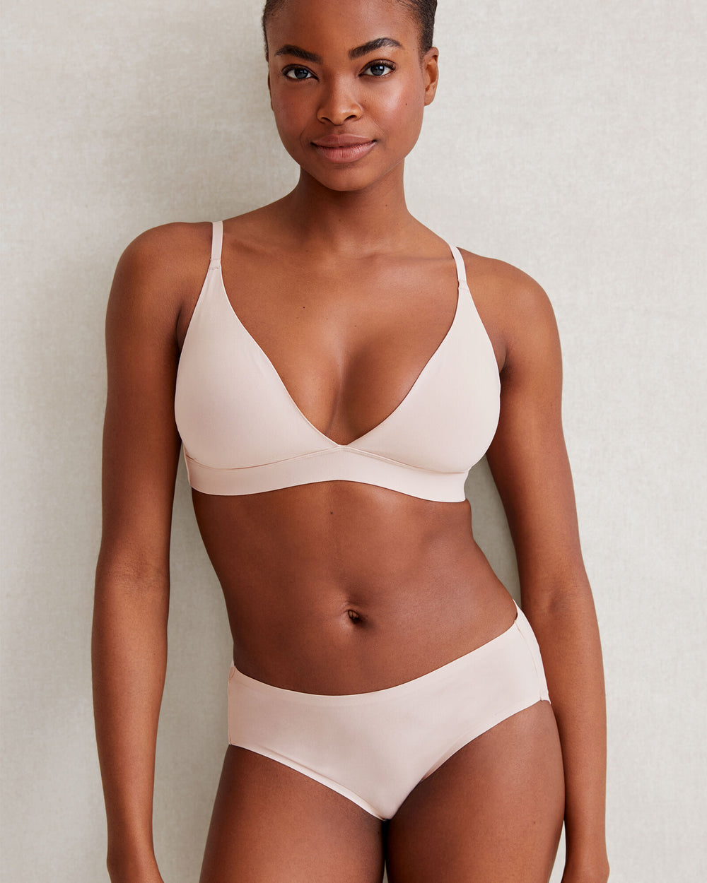 BLACK|BLUSH|SAND HARMONY TRIANGLE BRALETTE | Talbots US