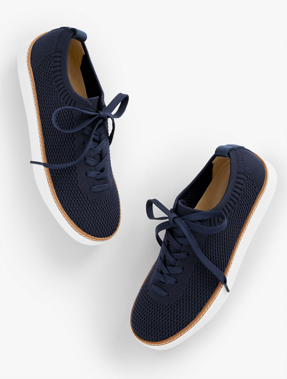 BLACK|INDIGO BLUE|WHITE BRITTANY KNIT SNEAKERS | Talbots discount