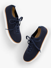 BLACK|INDIGO BLUE|WHITE BRITTANY KNIT SNEAKERS | Talbots discount