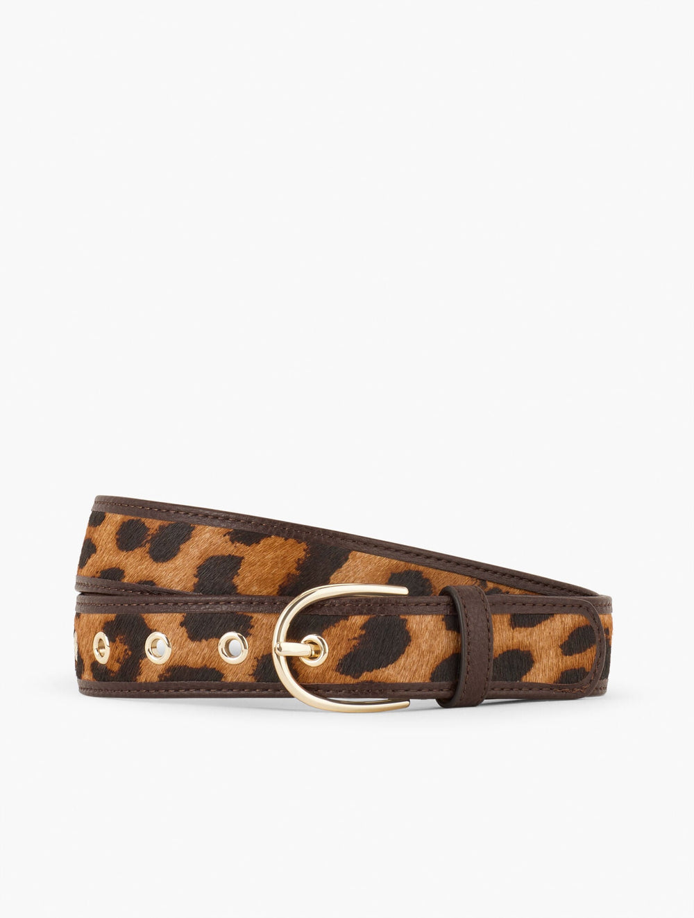 TAN/BLACK CALF HAIR BELT - LEOPARD | Talbots near me