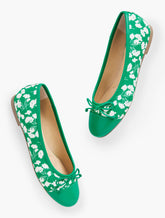 BLAIR CAP TOE MARIGOLD SATEEN BALLET FLATS | Talbots near me