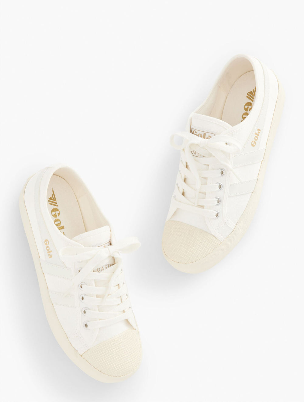 OFF WHITE/GOLD|OFF WHITE/GREEN GOLA® COASTER SNEAKERS | Talbots near me
