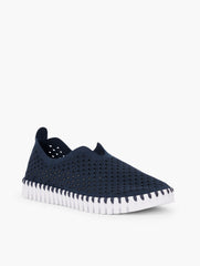 BEETLE|BLACK|DARK INDIGO|ROSE VIOLET ILSE JACOBSEN TULIP SLIP-ON FLATS | Talbots online
