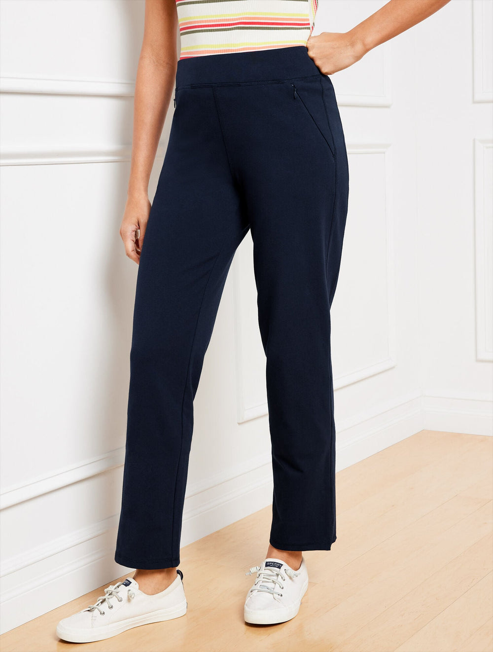 BLACK|INDIGO BLUE|MARCASITE HEATHER EVERYDAY STRETCH STRAIGHT LEG PANTS | Talbots near me