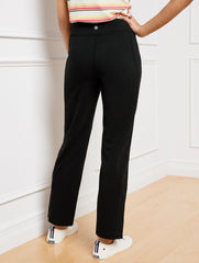 BLACK|INDIGO BLUE|MARCASITE HEATHER EVERYDAY STRETCH STRAIGHT LEG PANTS | Talbots for sale