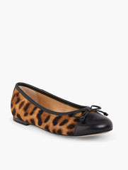 TAN BLAIR CAP TOE BALLET FLATS - CALF HAIR LEOPARD | Talbots for sale