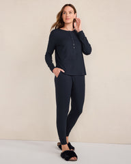 FAWN HEATHER|GRAPHITE HEATHER|NIGHTENGALE|NIGHTFALL DRAPEY RIB KNIT JOGGERS | Talbots near me