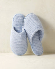 PEONY PINK|SERENITY BLUE|WHITE ORGANIC COTTON TERRY RIPPLE SLIPPERS | Talbots for sale