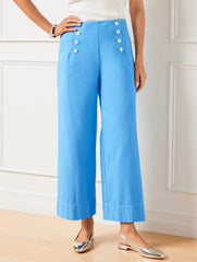 FRESH WATER BLUE WIDE LEG SAILOR PANTS | Talbots online
