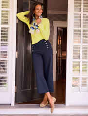 RATTAN KNIT SAILOR CROP PANTS | Talbots discount