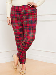 RED POP MULTI PLUS EXCLUSIVE TALBOTS HAMPSHIRE ANKLE PANTS - CELEBRATING PLAID | Talbots for sale