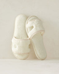 IVORY PLUSH CUTOUT SLIPPERS | Talbots online