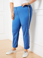 CAPRI BLUE RELAXED CHINOS - SIDE STRIPE | Talbots discount