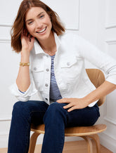 WHITE CLASSIC JEAN JACKET - SOLIDS | Talbots online