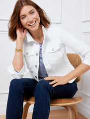 WHITE CLASSIC JEAN JACKET - SOLIDS | Talbots online
