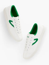 WHITE/GREEN TRETORN® NYLITE PLUS CANVAS SNEAKERS | Talbots US