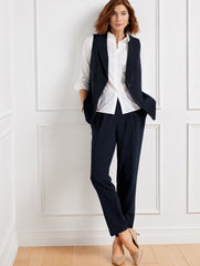 INDIGO BLUE EASY TRAVEL LONG VEST | Talbots on sale
