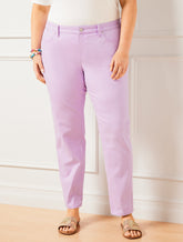 LILAC BLOOM SLIM ANKLE JEANS - PIGMENT DYE | Talbots for sale