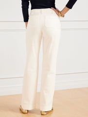 NATURAL WIDE LEG TROUSER JEANS | Talbots US