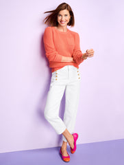 WHITE SAILOR JEANS - WHITE | Talbots discount