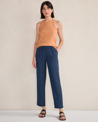 OATMEAL CROSS DYE|TWILIGHT|WIND CROSS DYE LINEN TAPERED PANTS | Talbots near me