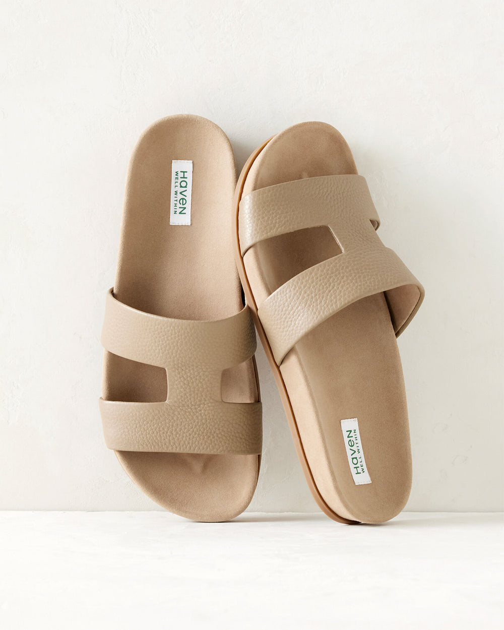 FAWN PEBBLED CUTOUT SLIDES | Talbots sale
