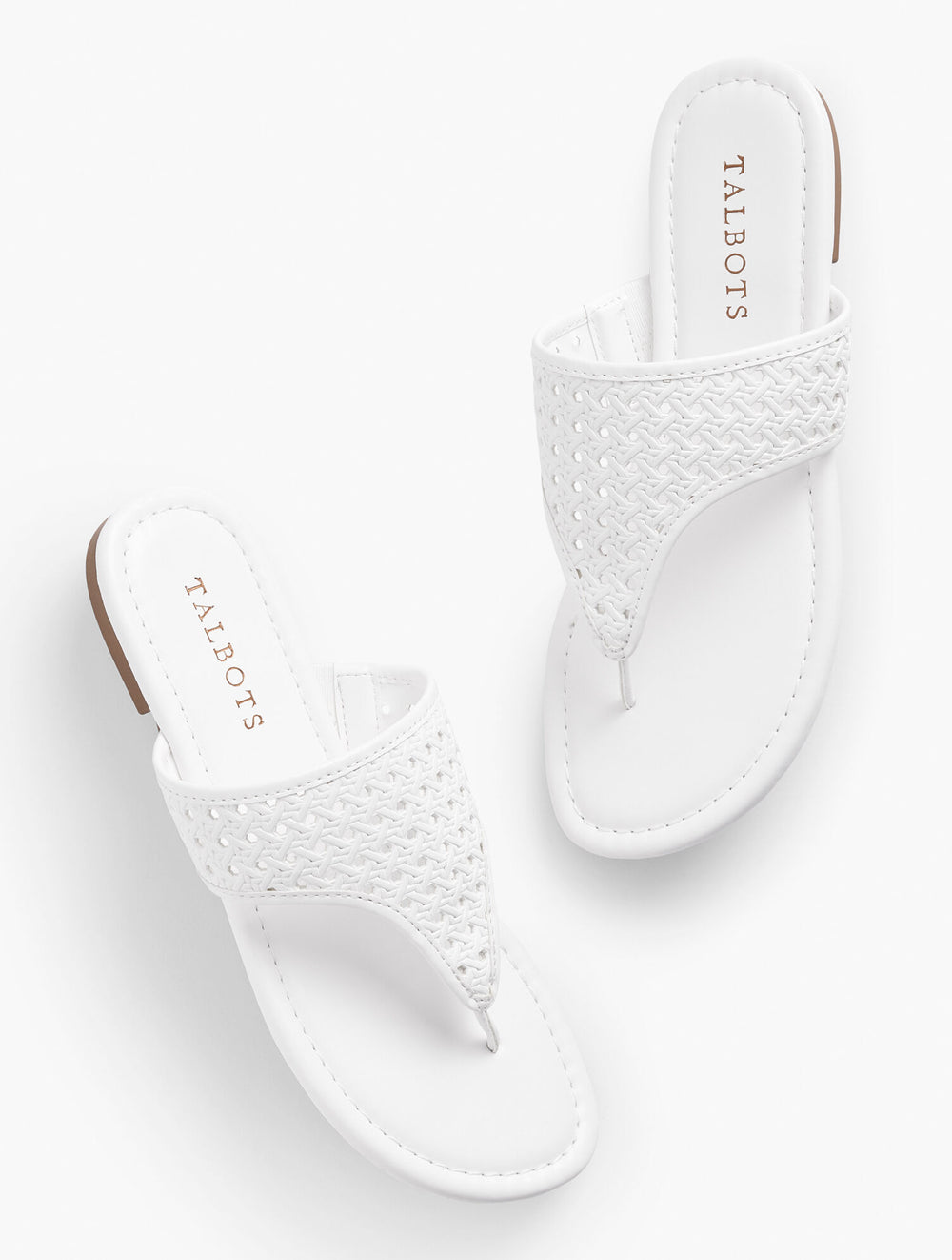 WHITE GIGI FAUX NAPPA SANDALS | Talbots for sale