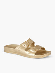 GOLD CACATOÈS® RIO DE JANEIRO METALLIC SLIDES | Talbots on sale