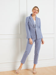 INDIA INK/WHITE BLAZER - PREPPY GINGHAM | Talbots online