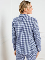 INDIA INK/WHITE BLAZER - PREPPY GINGHAM | Talbots online