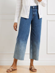 HOFFMAN WASH WIDE LEG CROP JEANS - HOFFMAN WASH | Talbots US
