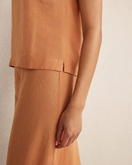 OLIVE|SIENNA LINEN SLEEVELESS TOP | Talbots sale