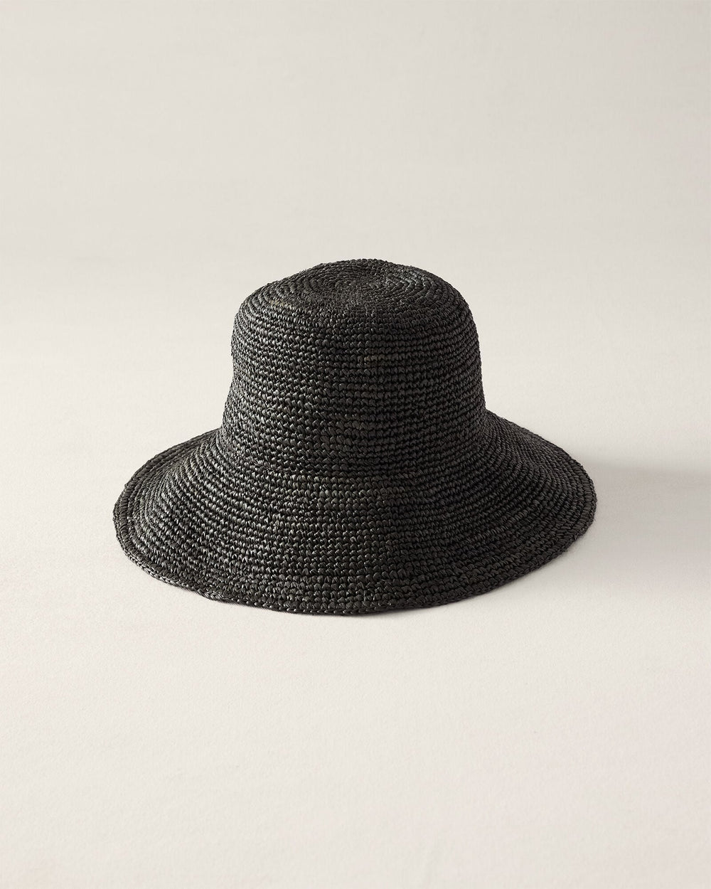 BLACK|DEEP VETIVER RAFFIA BUCKET HAT | Talbots discount