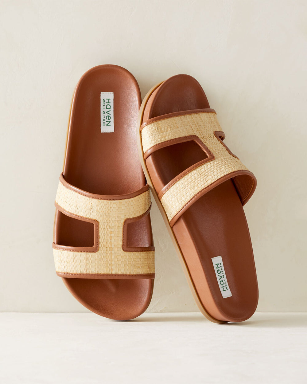 RAFFIA/COGNAC RAFFIA CUTOUT SLIDES | Talbots near me