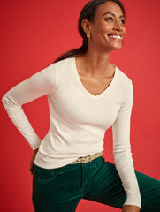 BLACK|INDIGO BLUE|IVORY|RED POP|WHITE|MOONLIGHT BLUE|PINEGROVE|PORT WINE|RED CURRANT|SUGAR PLUM PURPLE PIMA V-NECK TEE | Talbots sale