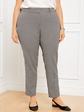 BLACK/IVORY TALBOTS HAMPSHIRE STRAIGHT ANKLE PANTS - HARVEST HOUNDSTOOTH | Talbots near me