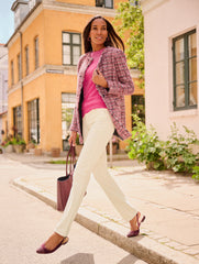 CLASSIC RED STRETCH CORDUROY STRAIGHT LEG PANTS - SOLIDS | Talbots online