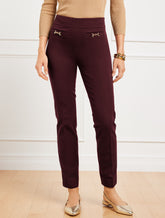 RICH BURGUNDY TALBOTS CHATHAM SLIM ANKLE PANTS | Talbots for sale