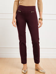 RICH BURGUNDY TALBOTS CHATHAM SLIM ANKLE PANTS | Talbots for sale