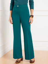 DARK TEAL TALBOTS PROVIDENCE FLARE LEG PANTS | Talbots outlet