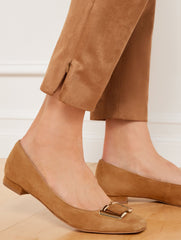 FALL TOBACCO FAUX SUEDE SLIM LEG ANKLE PANTS | Talbots outlet