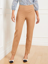 TOASTED COCONUT TALBOTS CHATHAM SLIM LEG ANKLE PANTS - CURVY FIT | Talbots outlet