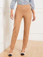 TOASTED COCONUT TALBOTS CHATHAM SLIM LEG ANKLE PANTS - CURVY FIT | Talbots outlet