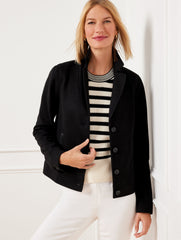 BLACK BRUSHED KNIT JACKET | Talbots discount