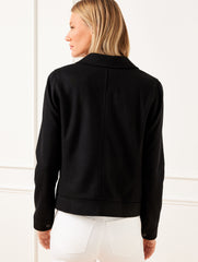 BLACK BRUSHED KNIT JACKET | Talbots discount
