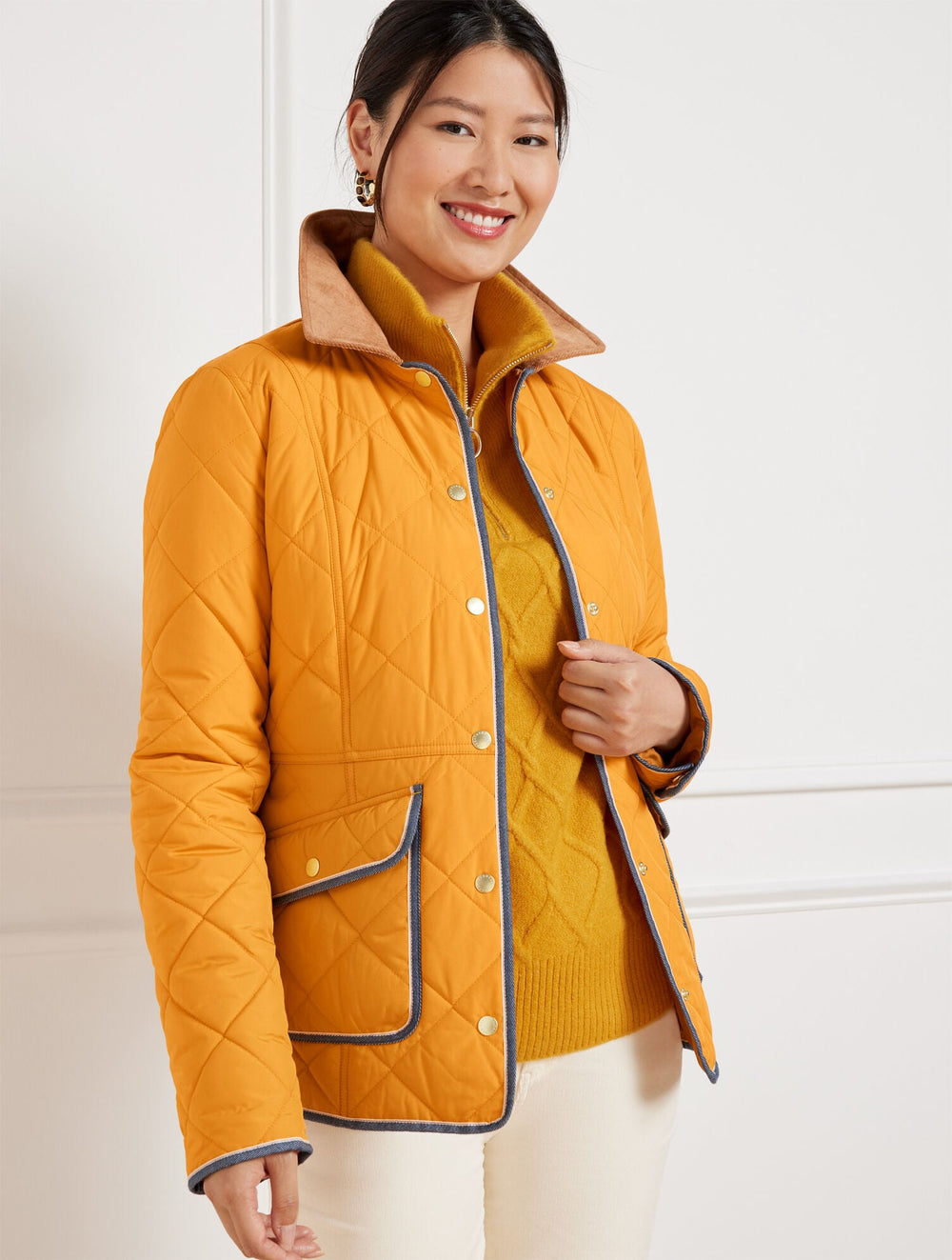 GOLDEN MAIZE QUILTED BARN JACKET | Talbots for sale